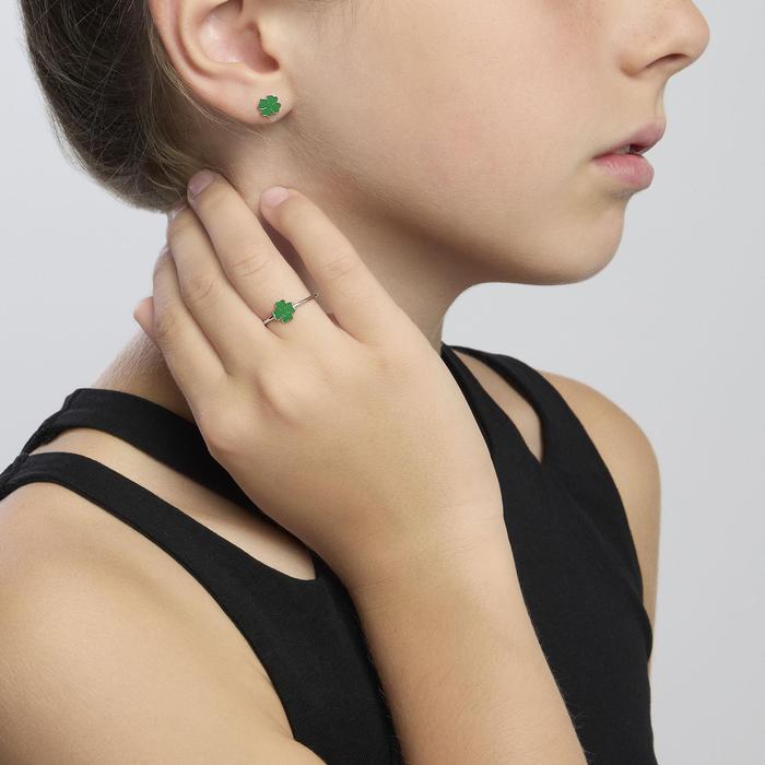 Anello in argento con quadrifoglio CERCAMI