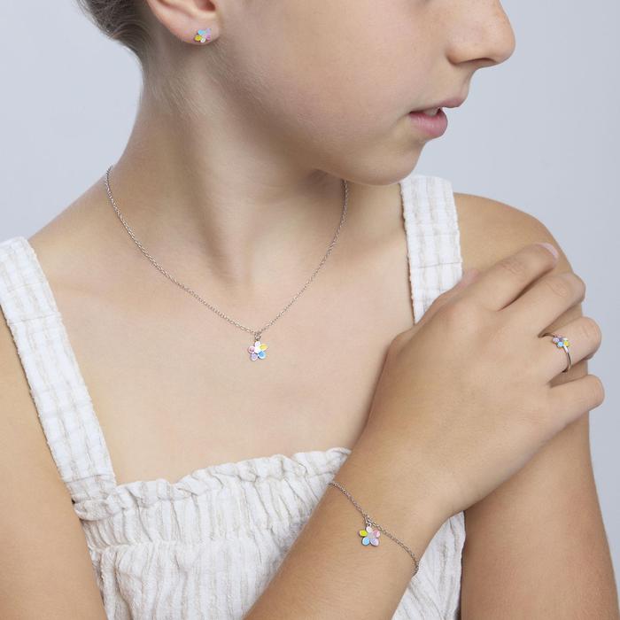 Bracelet en argent personnalisable avec fleur BLOOM
