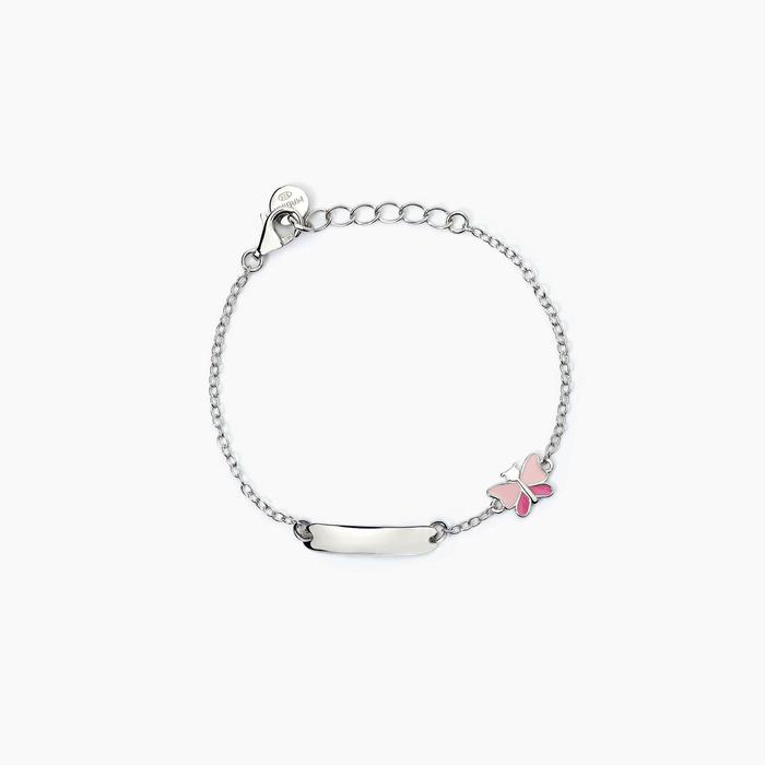 Bracelet en argent personnalisable avec papillon BUTTERFLY