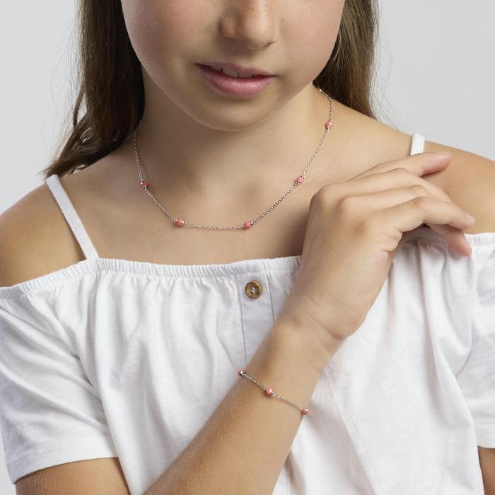 DREAM STONE Coral Silver Choker