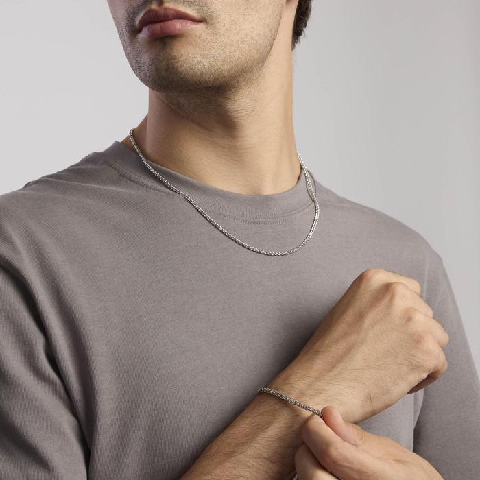 Bracelet en argent avec chaîne en blé EVERY DAY
