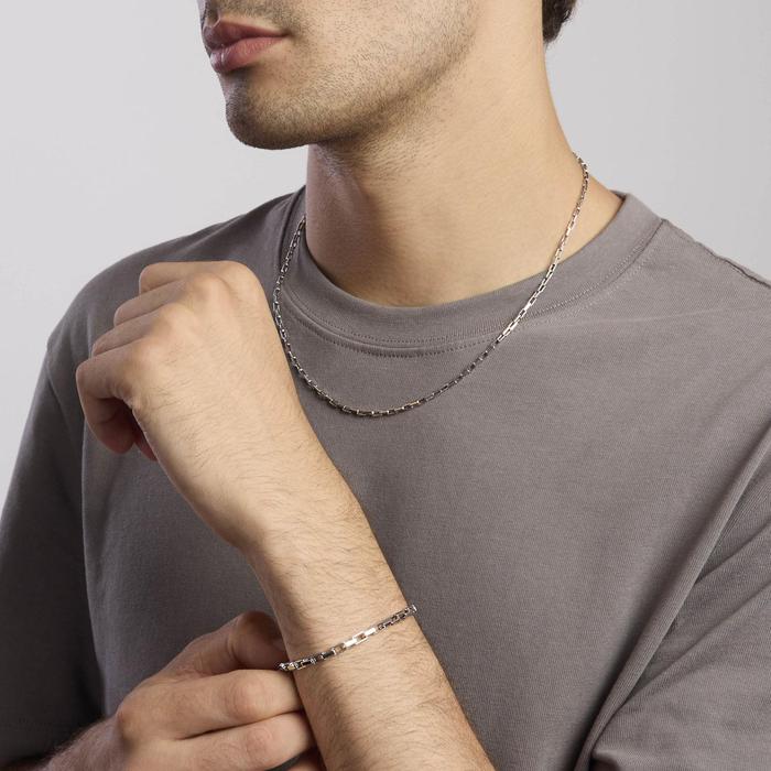 Bracciale in argento con catena allungata EVERY DAY