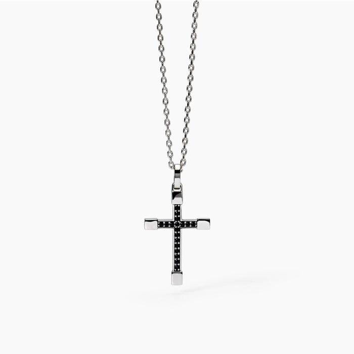 Collana in argento con croce zirconi MYSTICAL