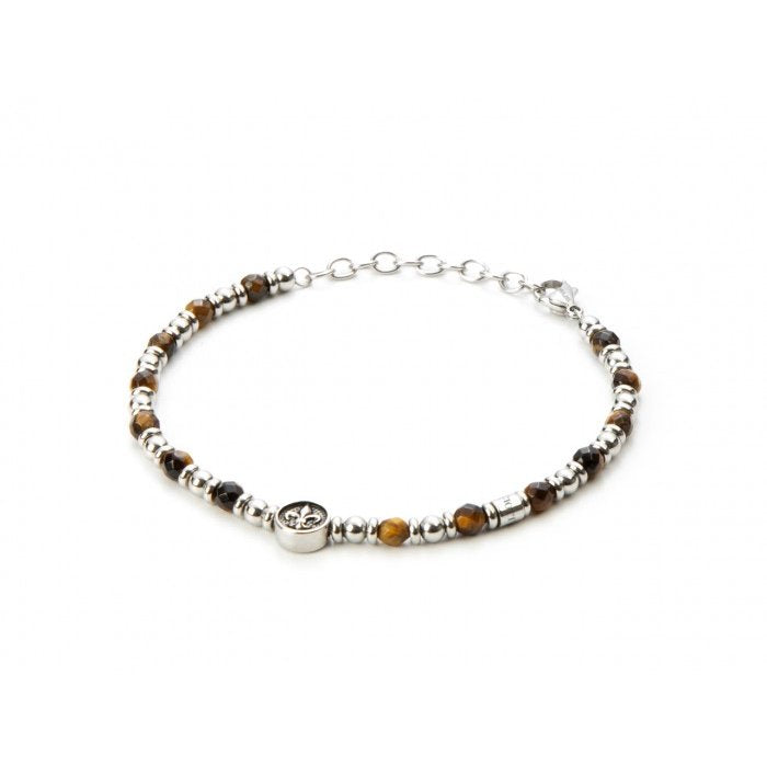 Bracelet œil de tigre et lys