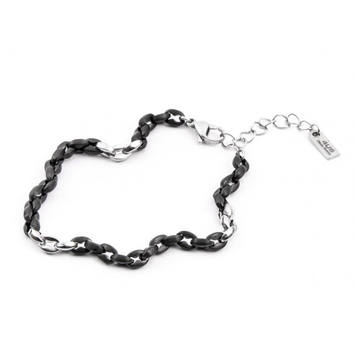 Bracciale catena bicolore