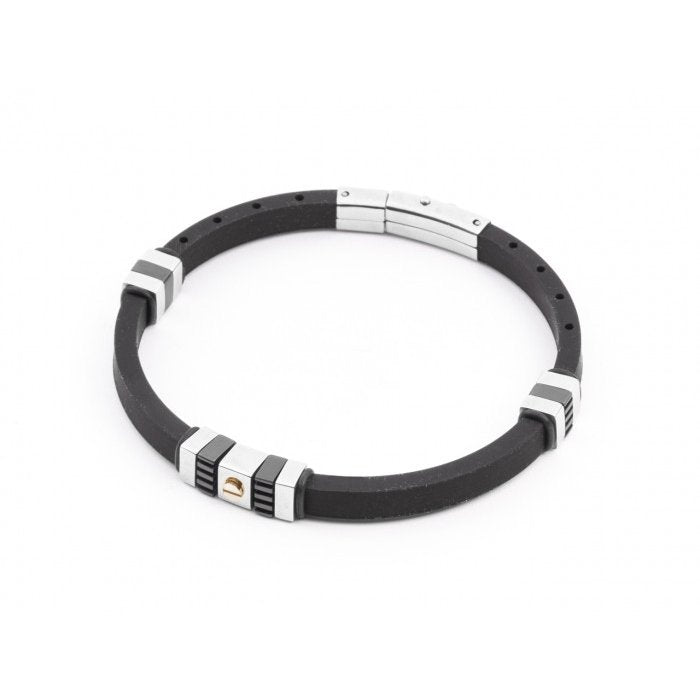 Bracelet en caoutchouc et acier