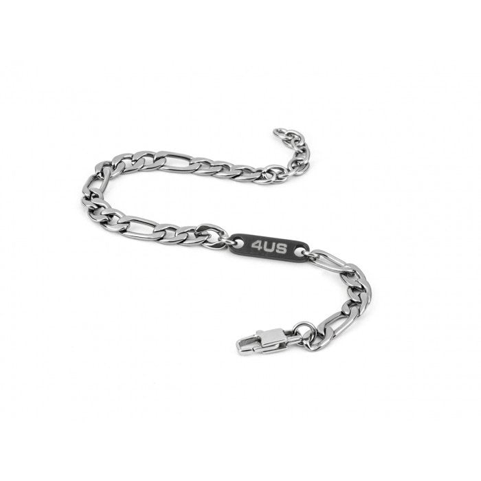 Flat mesh bracelet with black insert