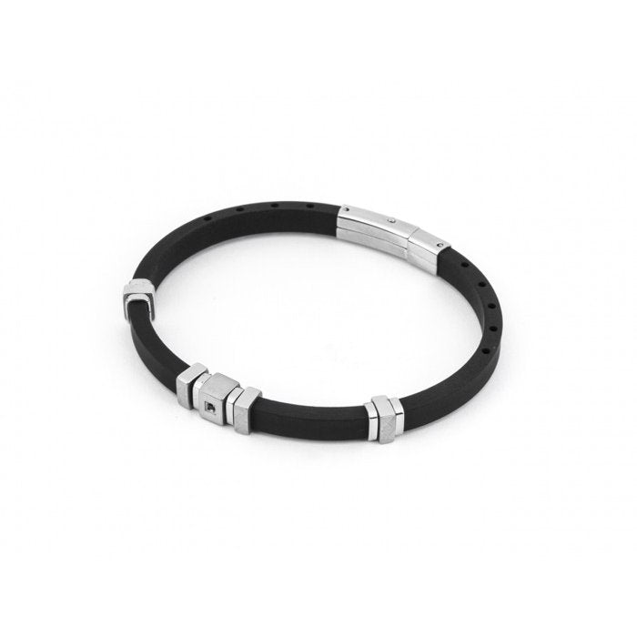 Rubber bracelet with inserts