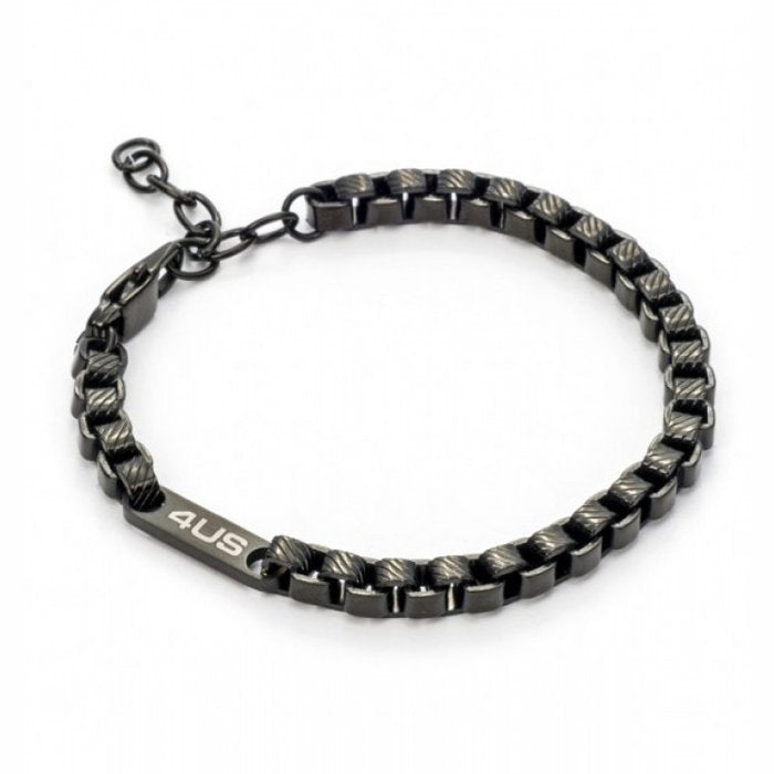 Burnished chain link bracelet