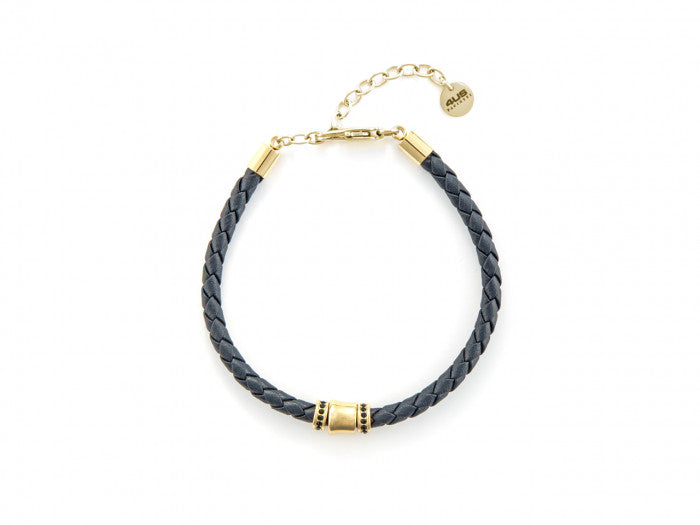 Bracelet en cuir bleu