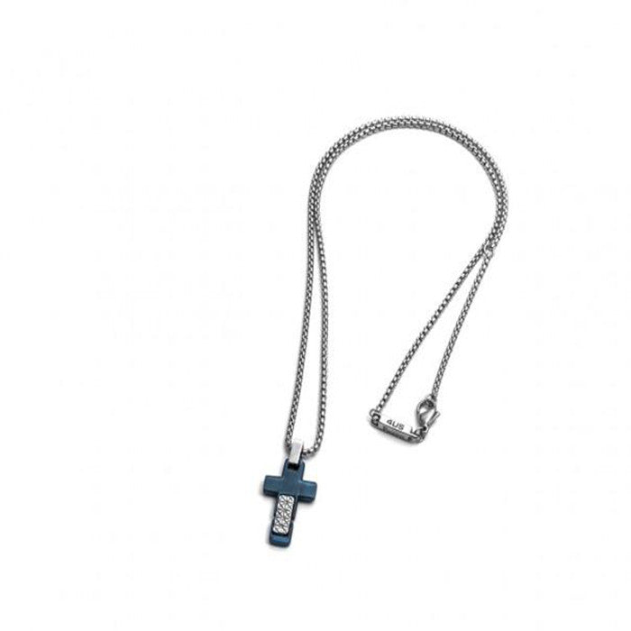 Collier à insert bleu