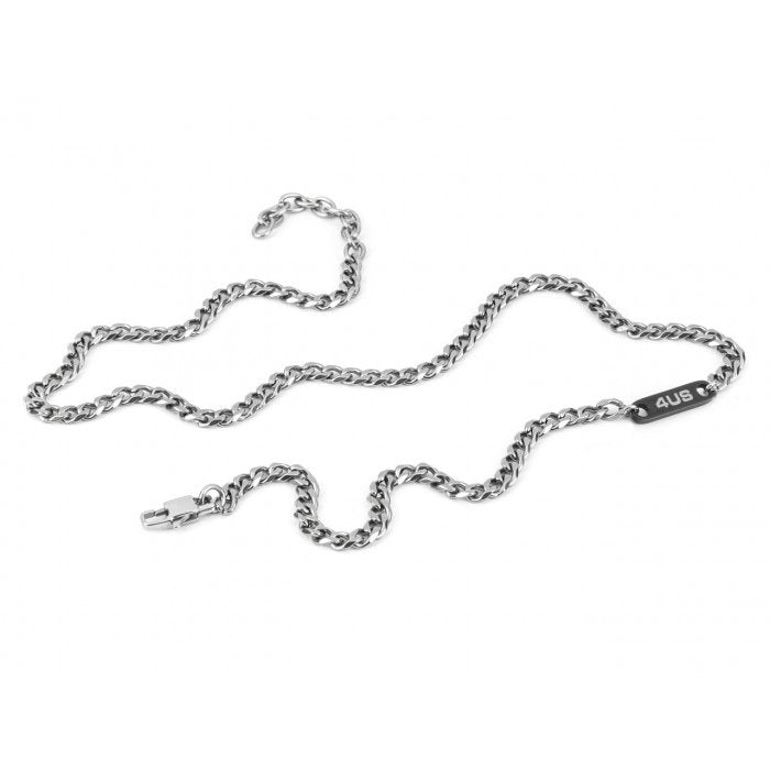Flat mesh necklace with black insert