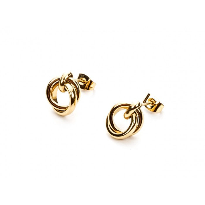 Laminated hoop earrings