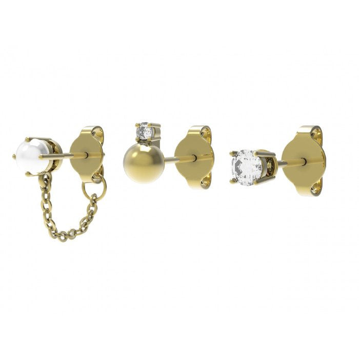 Boucles d'oreilles Tris Pearl Zirconia