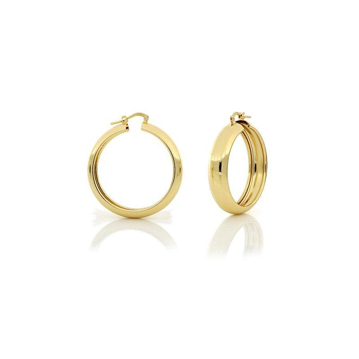 Orecchini a cerchio mini in bronzo dorato