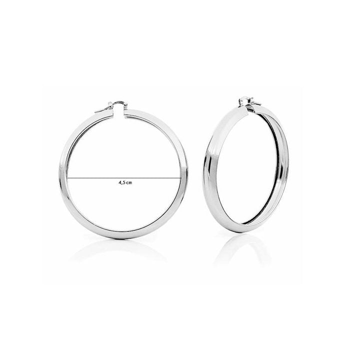 Silver Bronze Hoop Earrings