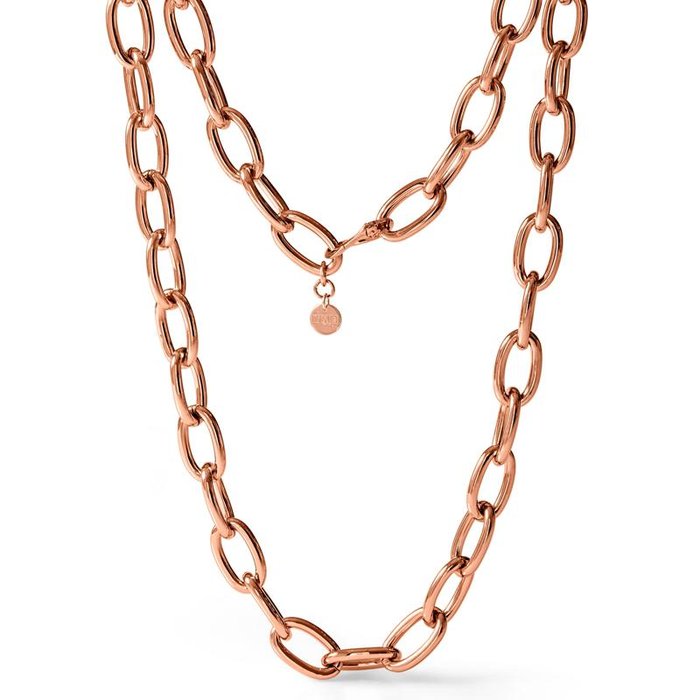 Rose gold plated bronze necklace