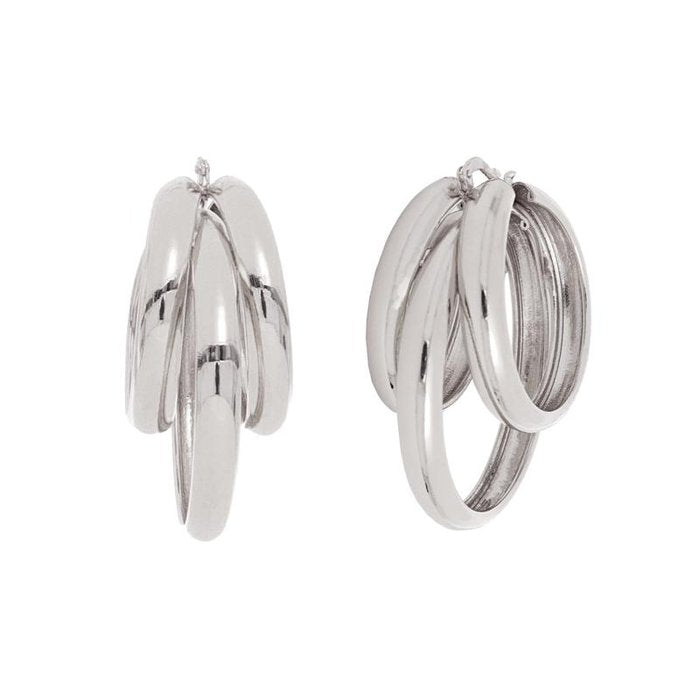 Boucles d'oreilles en bronze plaqué argent