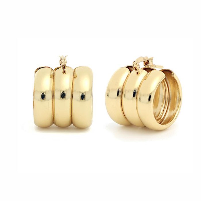 Gold plated bronze earrings