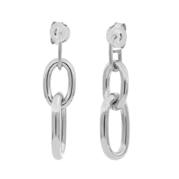 Boucles d'oreilles en bronze plaqué argent