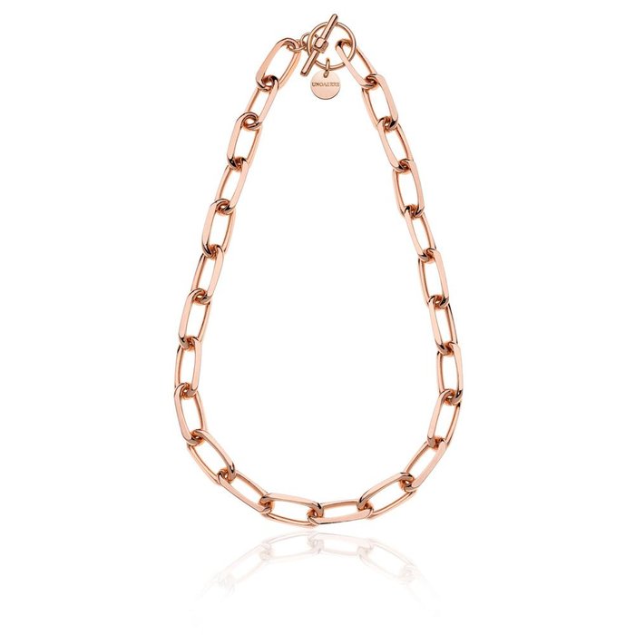 Collier en bronze plaqué or rose avec chaîne forzatina