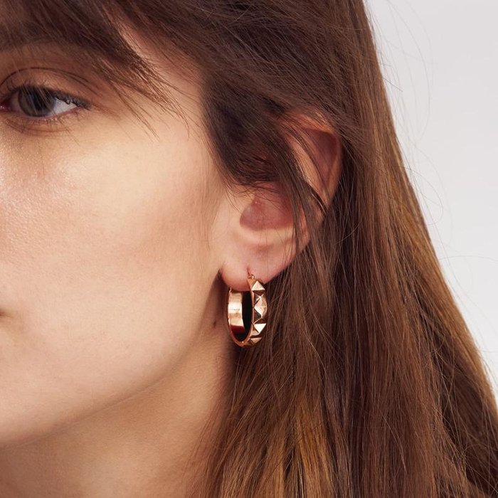 Rose Gold Bronze Earrings