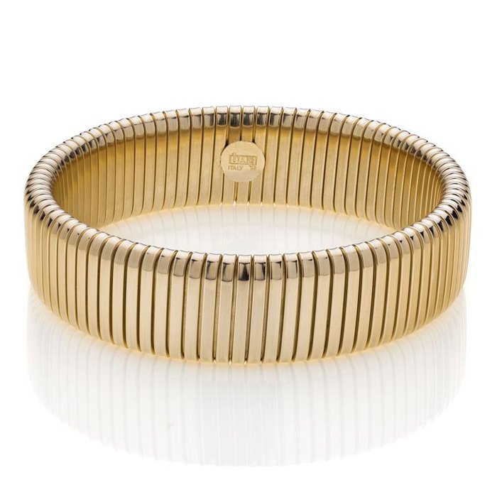Tubogas bracelet in gilded bronze