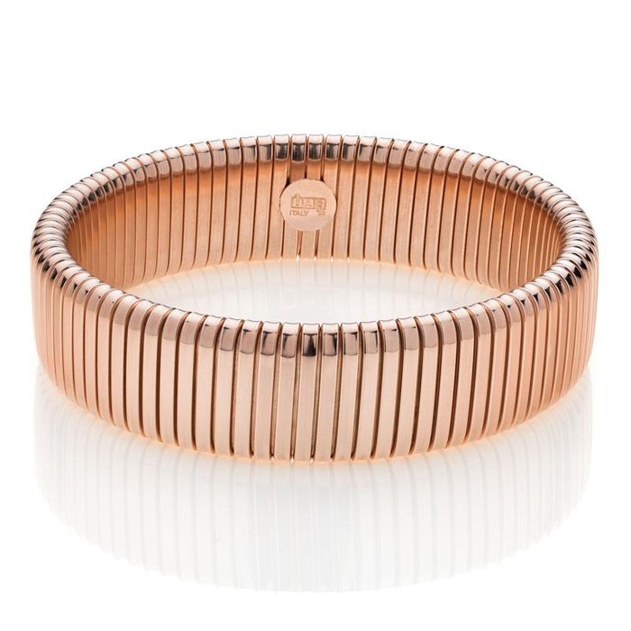 Tubogas bracelet in rose gold plated bronze