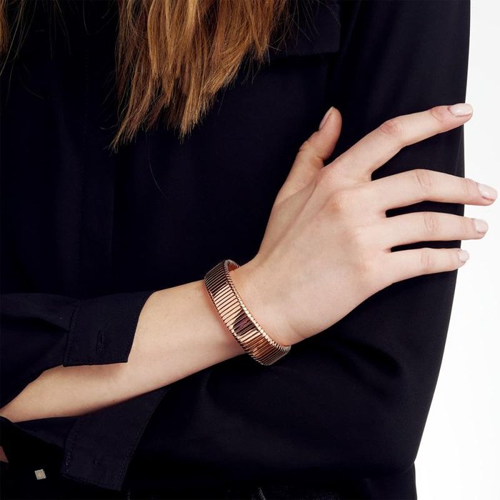 Tubogas bracelet in rose gold plated bronze