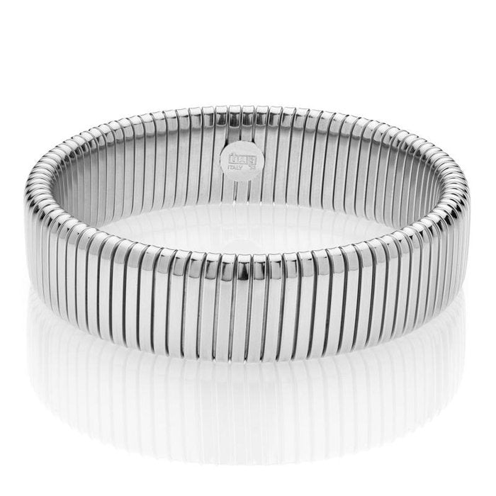 Bracelet Tubogas en bronze argenté