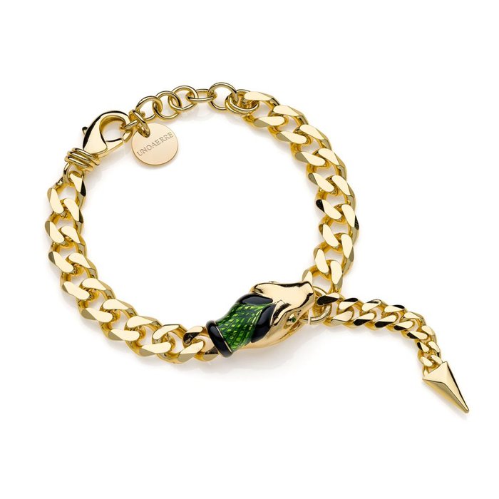 Bracelet gourmette avec serpent