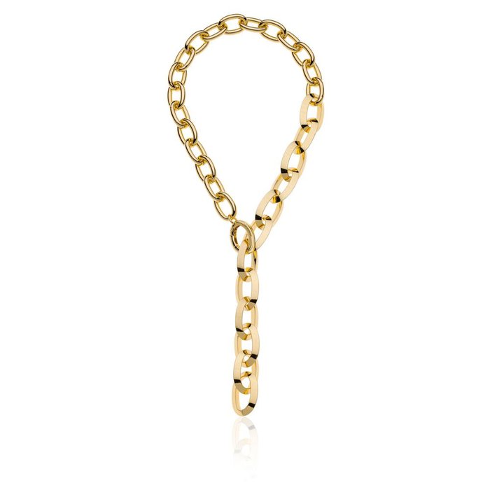 Collier à maillons ovales et triangulaires