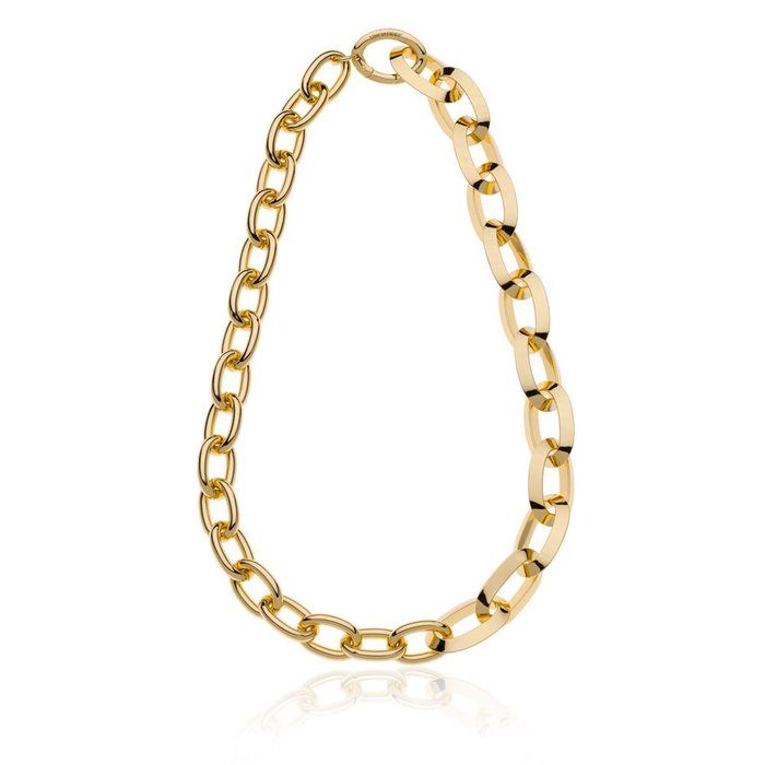 Collier à maillons ovales et triangulaires