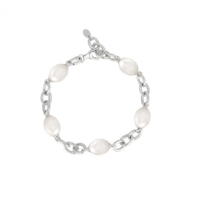 Bracelet chaîne de perles déformées