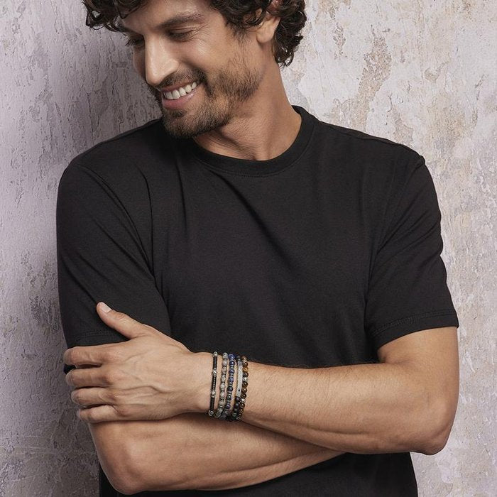 BRACCIALE DISCHI IN TURCHESE NERO