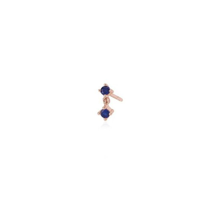 SINGLE EARRING WITH COLORED STONES