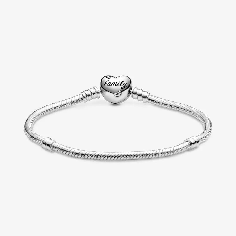 Bracelet with Heart Clasp Family Tree