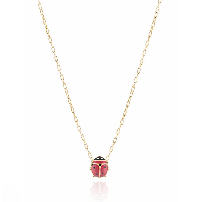 Real Gold Ladybug Necklace