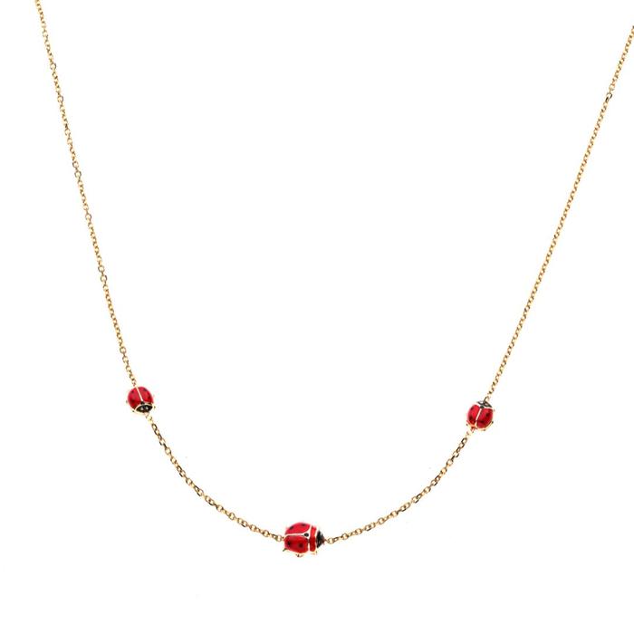 Real Gold Ladybug Necklace