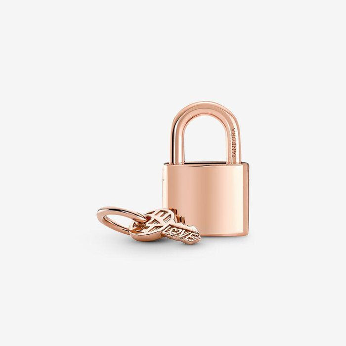 Pendentif Charm cadenas et clé d'amour