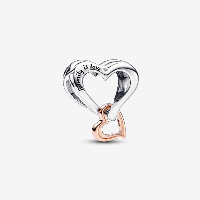 Breloque Coeur Infini Ajouré « La Famille c'est l'Amour »