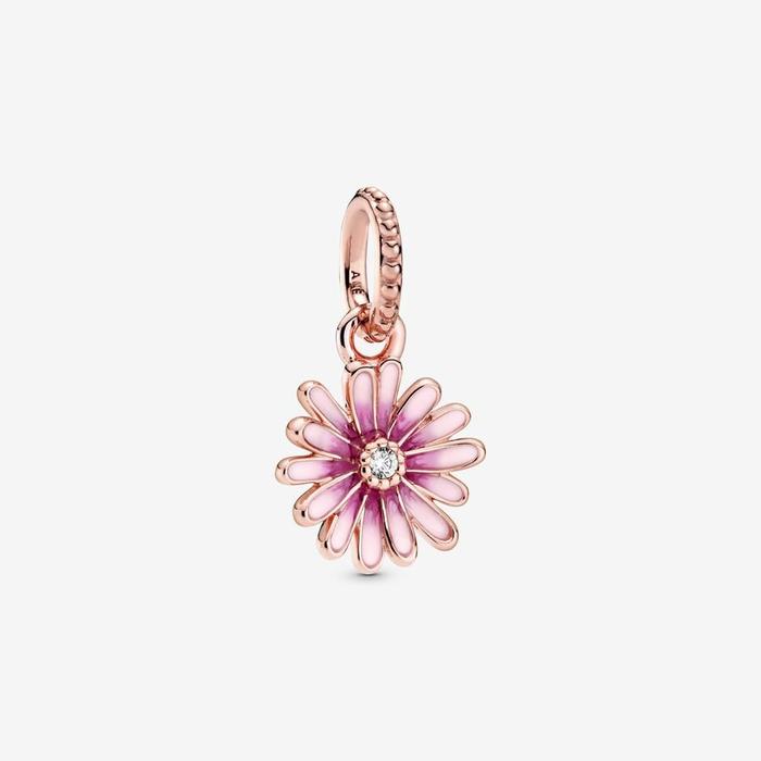 Pink Daisy Pendant Charm