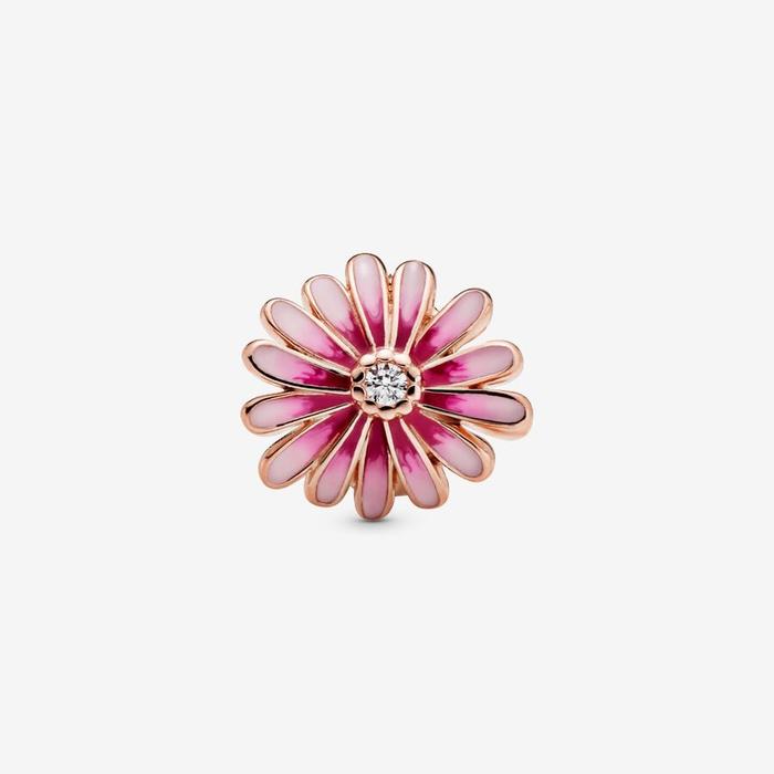 Breloque marguerite rose