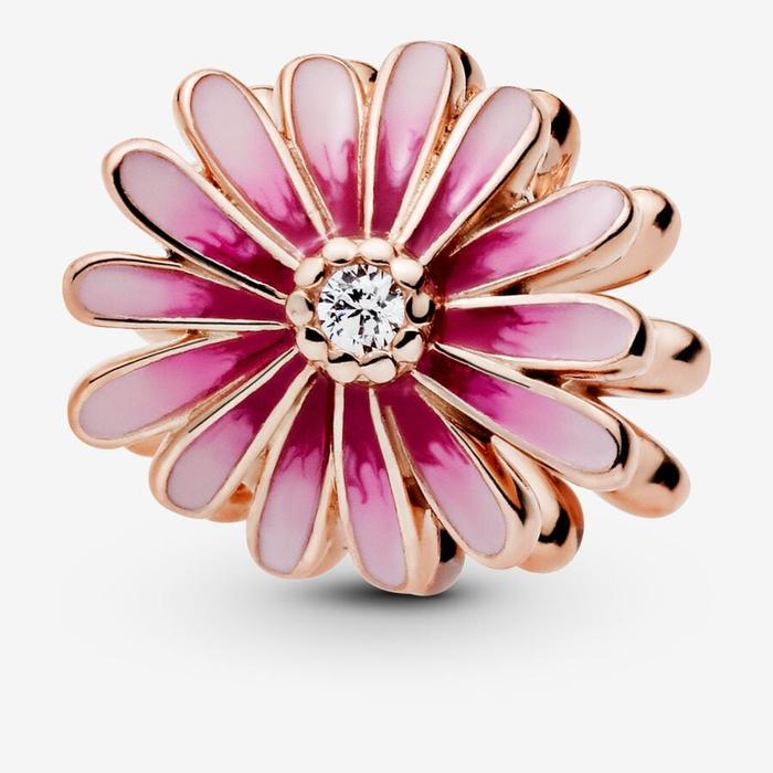 Breloque marguerite rose