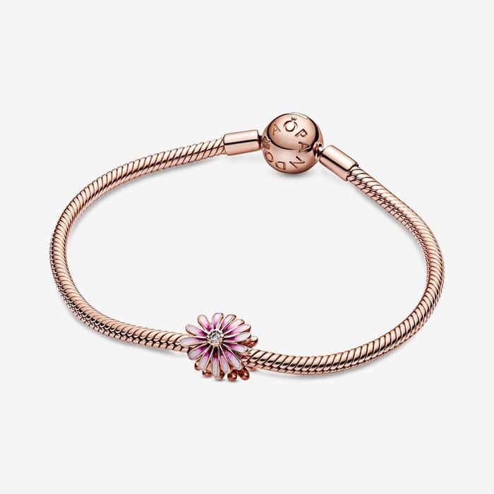 Breloque marguerite rose