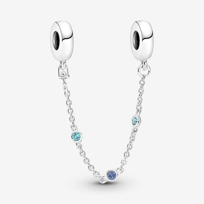 Chaîne de sécurité Charm Pierres bleues