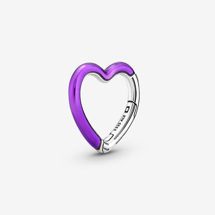 Pandora ME Purple Heart Connector Charm
