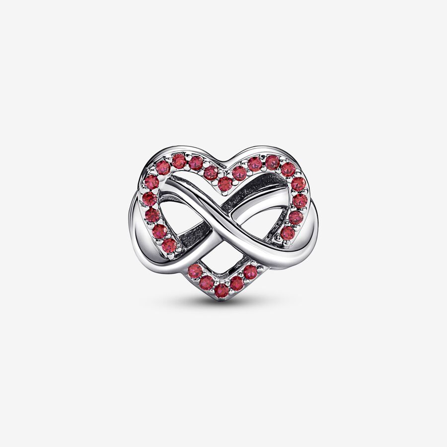 Charm Cuore Rosso e Infinito