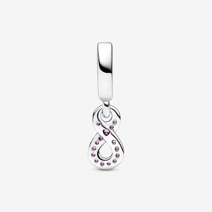 Charm Pendente Infinito Rosa