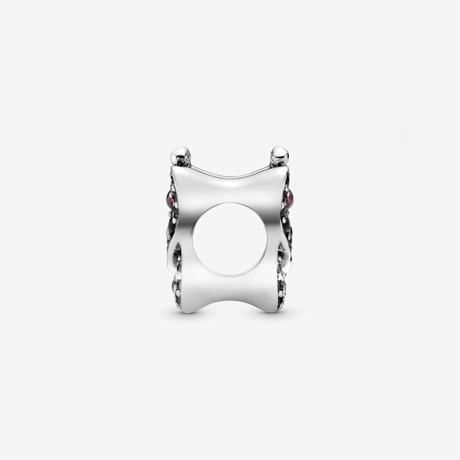 Charm papillon pavé rose